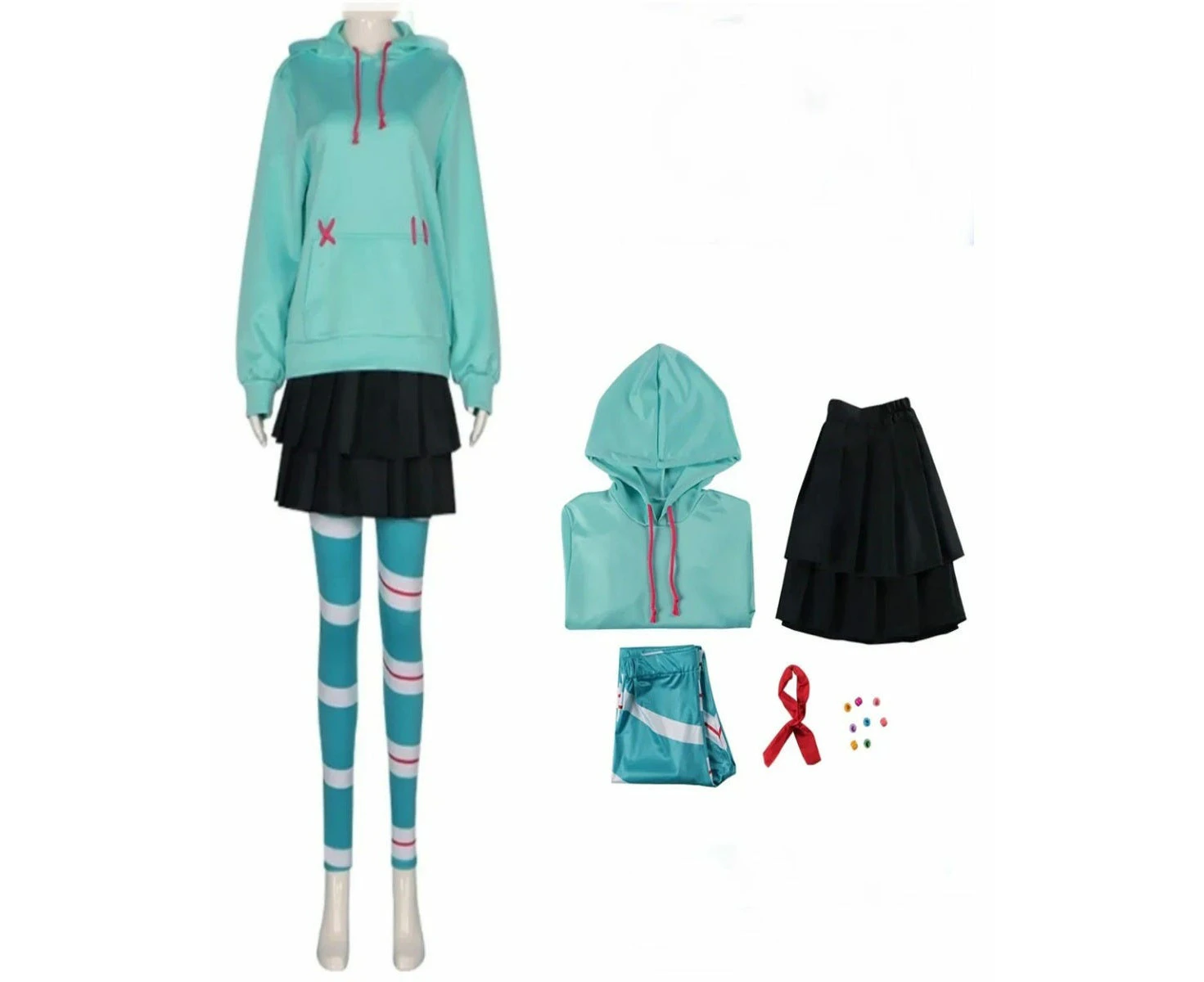 Vanellope Von Schweetz Cosplay Womens Costume