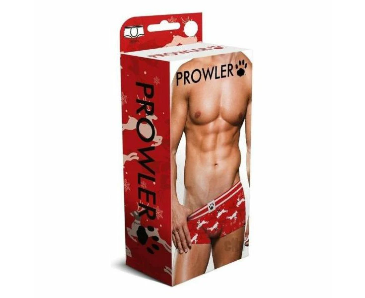 Prowler Reindeer Trunk Md: Premium Polyester And Spandex Blend Men's Limited Edition Sexy Underwear Model Rdt Md Enhances Pleasure Size Medium