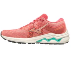 MIZUNO WOMENS WAVE INSPIRE 18 RUNNING SHOES - PINK / WHITE