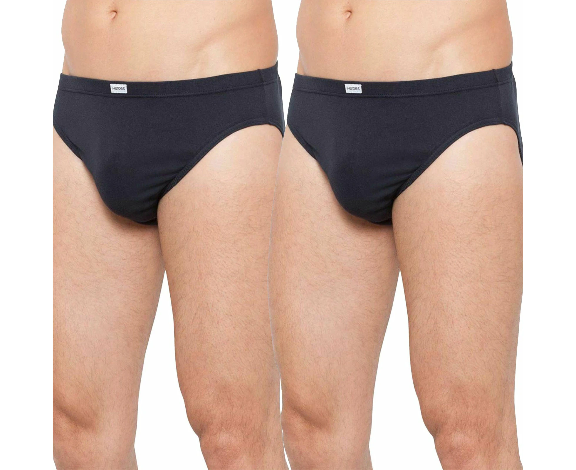 2 Pk Holeproof Cotton Rib Mens Briefs Undies Underwear Navy Blue MZTO1A