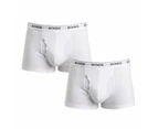 2x Bonds Guyfront Trunks Mens White Briefs Boxer Undies Underwear MZVJ Bulk