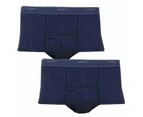 2 Pack Bonds Extra Support Mens Brief Boxer Undies Underwear M821 Navy Blue