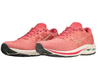 MIZUNO WOMENS WAVE INSPIRE 18 RUNNING SHOES - PINK / WHITE