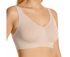 3 Pack Bonds Womens Seamless Wireless Wire Free Beige Comfy Crop Bra WVLHY Bulk