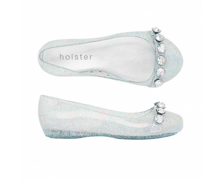 Holster Kids - Girls Bejewelled Ballet Clear Rainbow Glitter