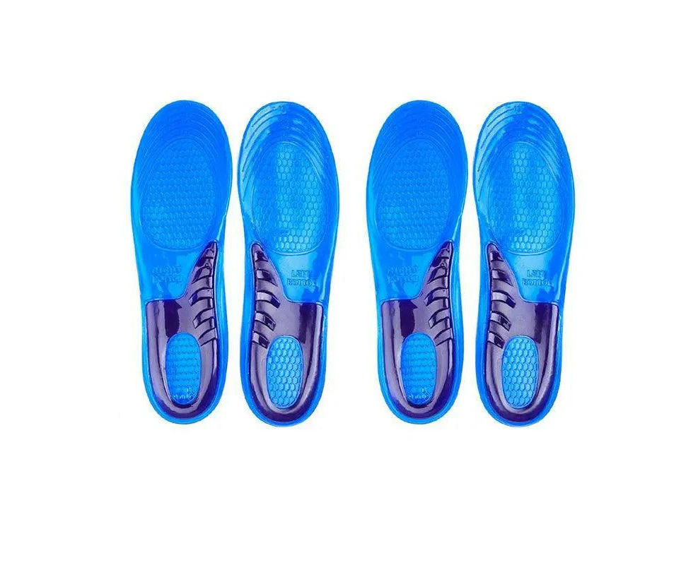 Massaging Gel Shoe Insoles Arch Supports For Men Women Flat Foot High Quality Au