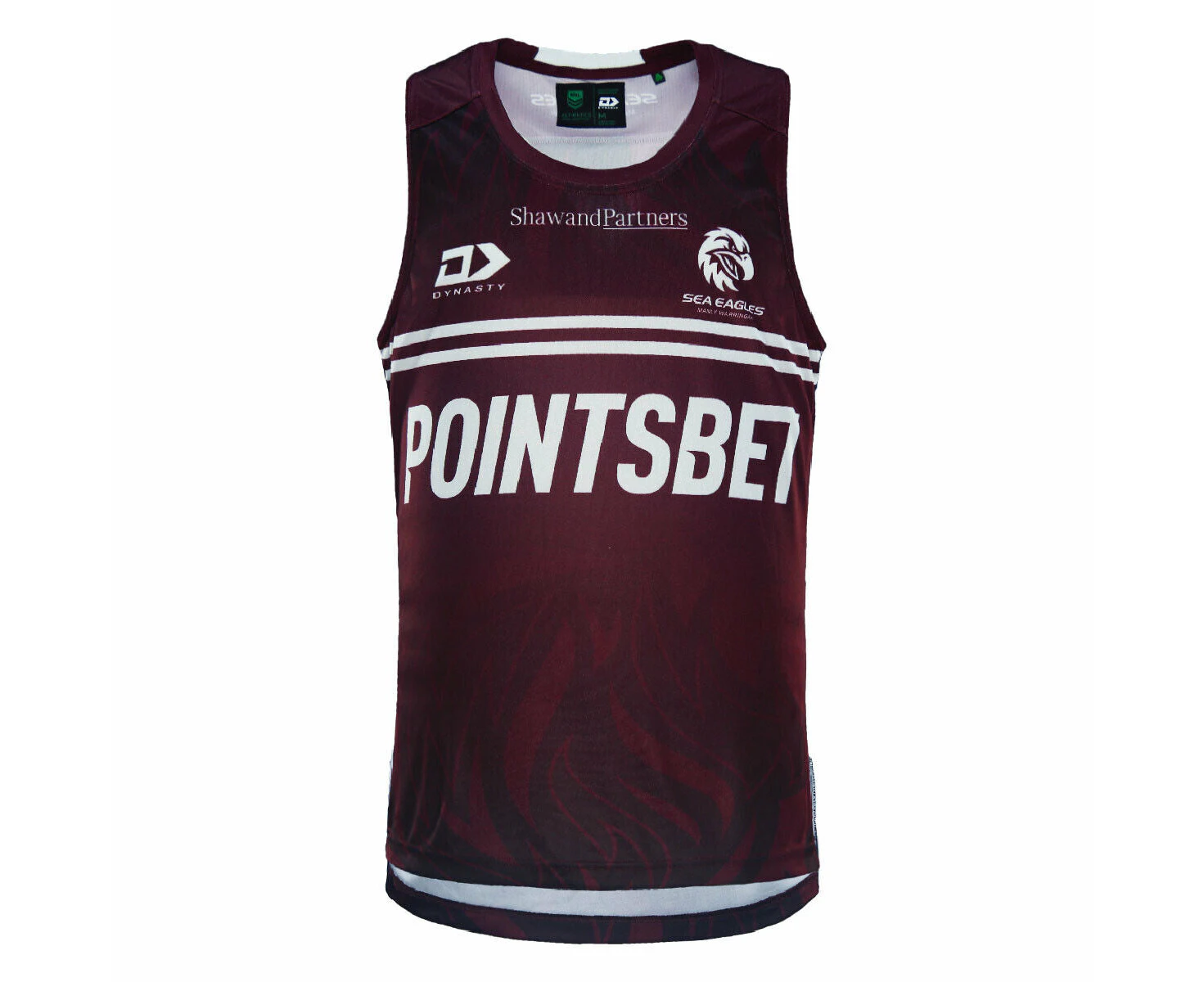 NRL 2024 Training Singlet - Manly Sea Eagles - Maroon - Adult - Mens