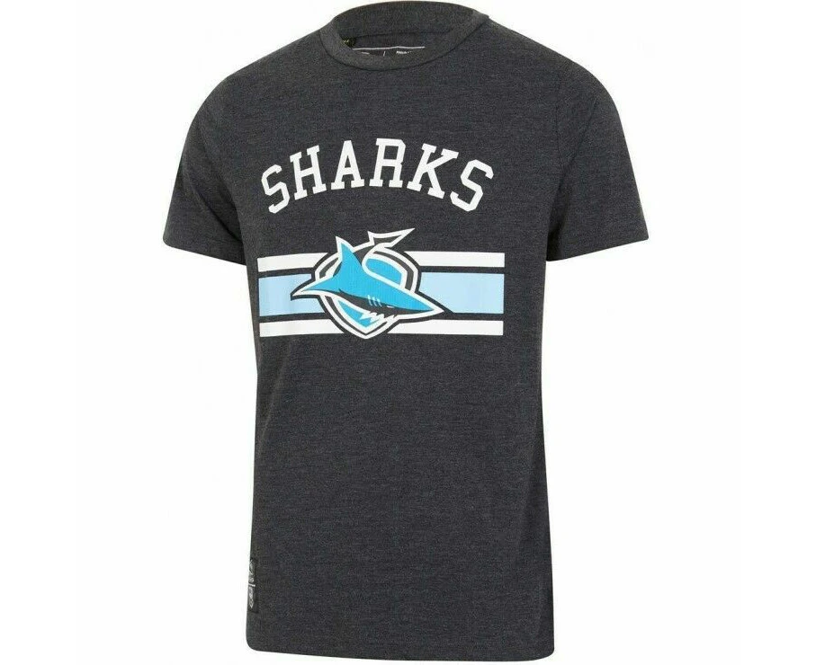 NRL Screen Printed Cotton Tee Shirt - Cronulla Sharks - Mens - Rugby League