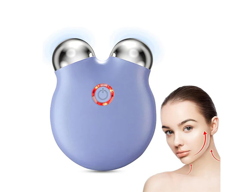 Beakey Mini Facial Massager with 3 Intensity Levels for Face Lifting Sculpting-Purple