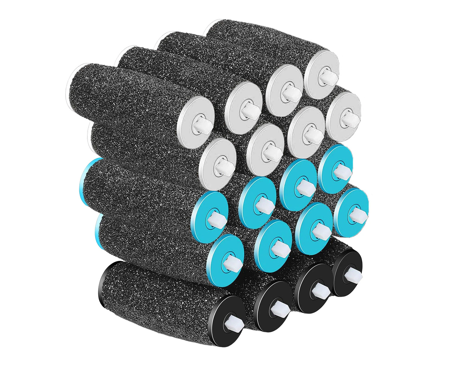 20 Replacement Rollers for Scholl Velvet Smooth – 3 Types of Roughness, Pumice Stone Refill