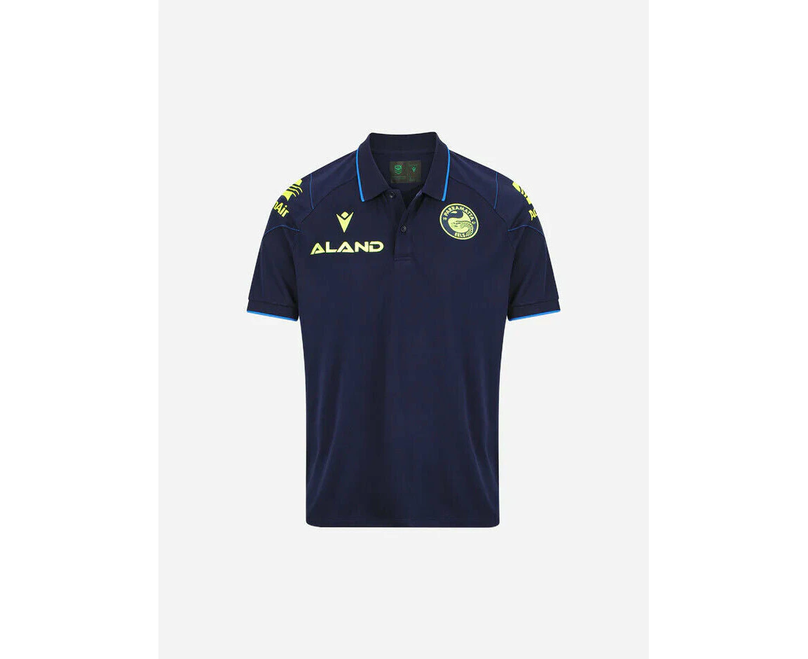 NRL 2024 Travel Polo - Parramatta Eels - Navy - Adult - Mens - Shirt