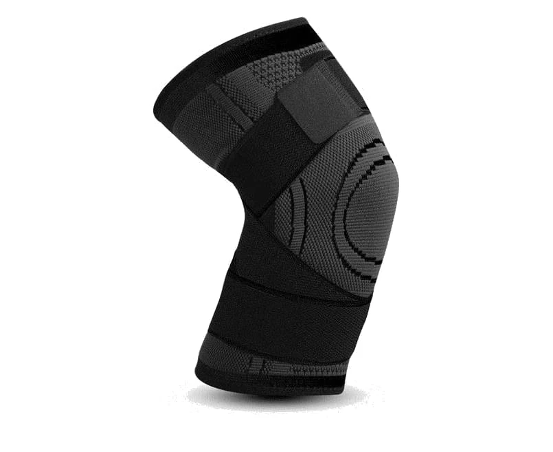 Elastic 3D Pressurised Knee Brace Compression Support Sleeve - Black