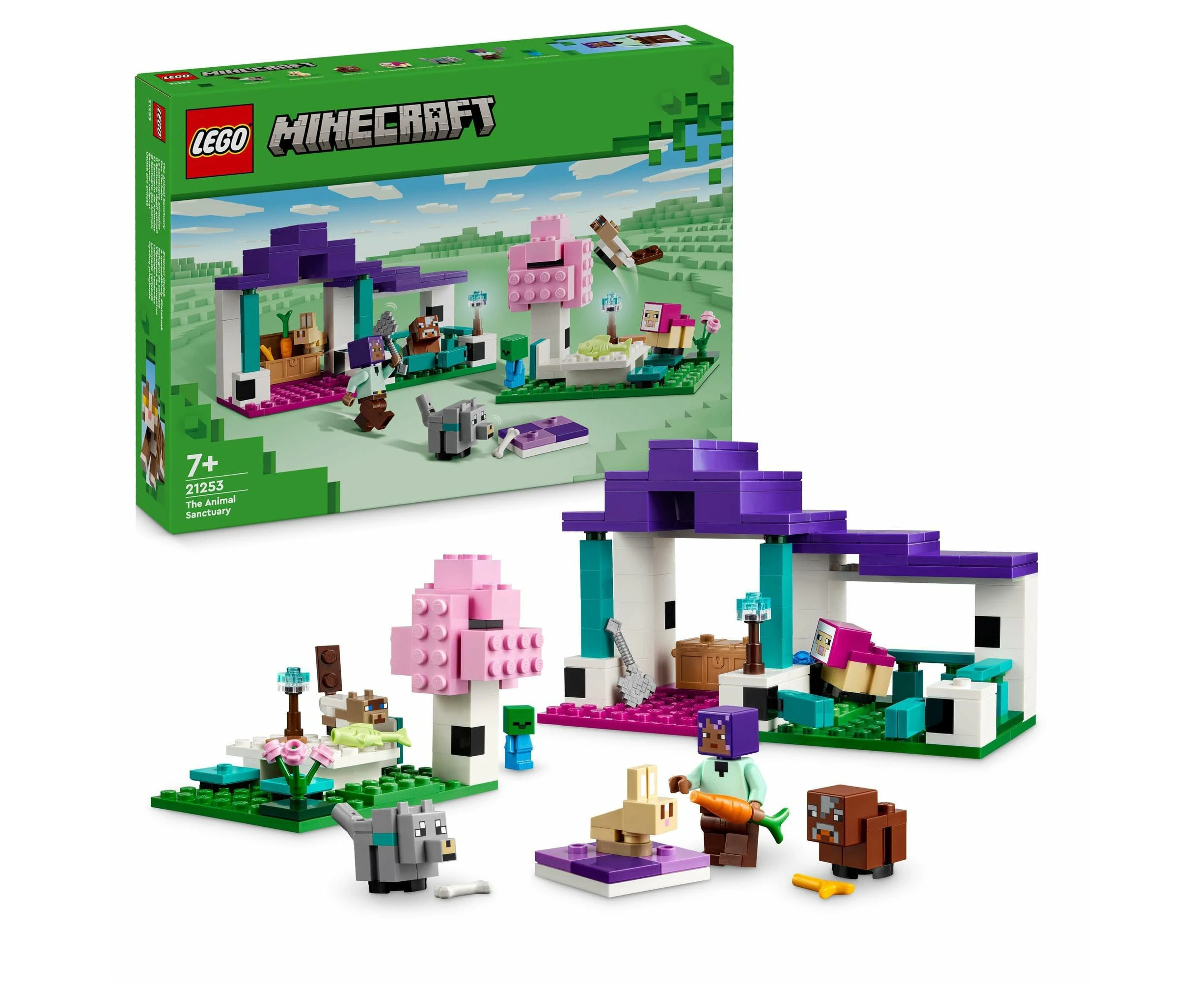 Lego® Minecraft® Animal Sanctuary (21253): Build A Sanctuary And Care For Rescued Animals! (ages 7+)