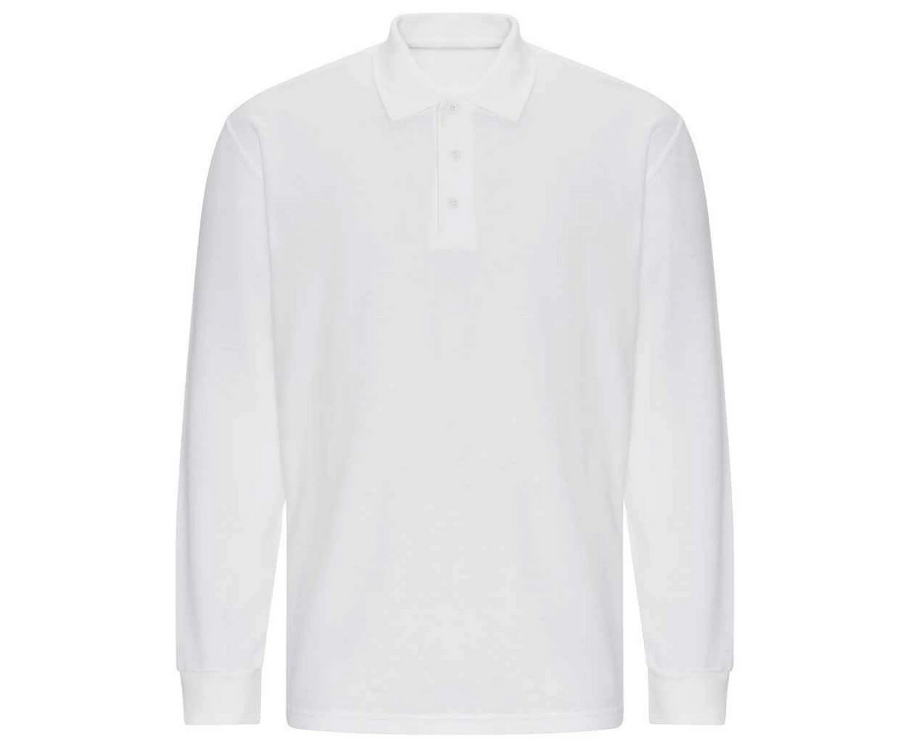 PRO RTX Mens Pro Piqué Long-Sleeved Polo Shirt (White) - PC4263