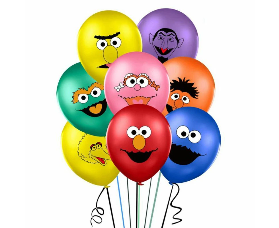 16PC Sesame Street Balloons Birthday Decorations Party Supplies