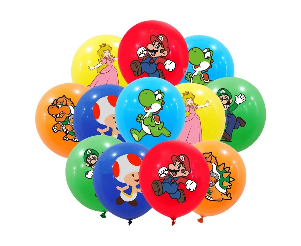 24PC New Super Mario Balloons Birthday Decorations Party Supplies