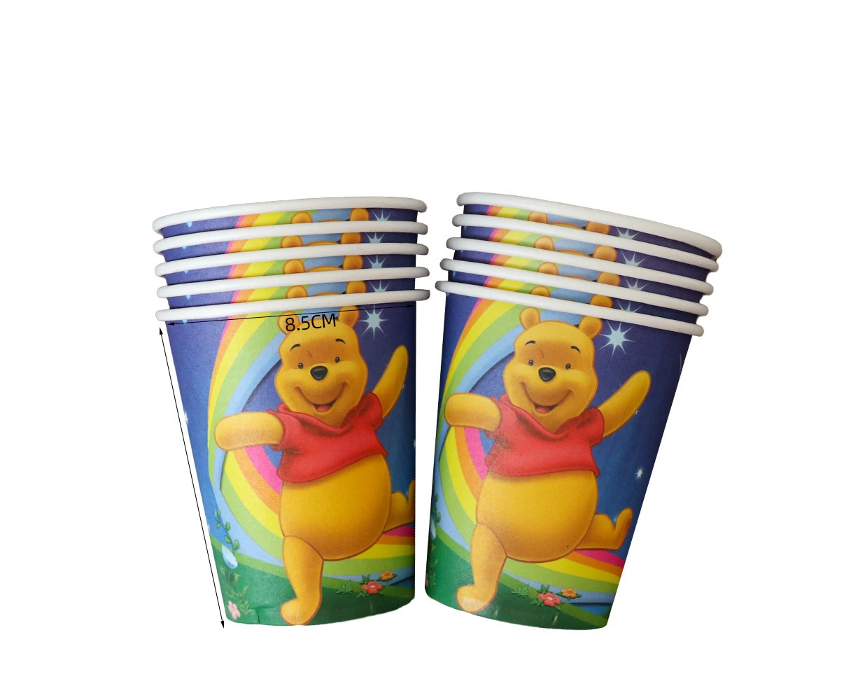 10PC Winnie the Pooh Cups Birthday Decorations Party Supplies