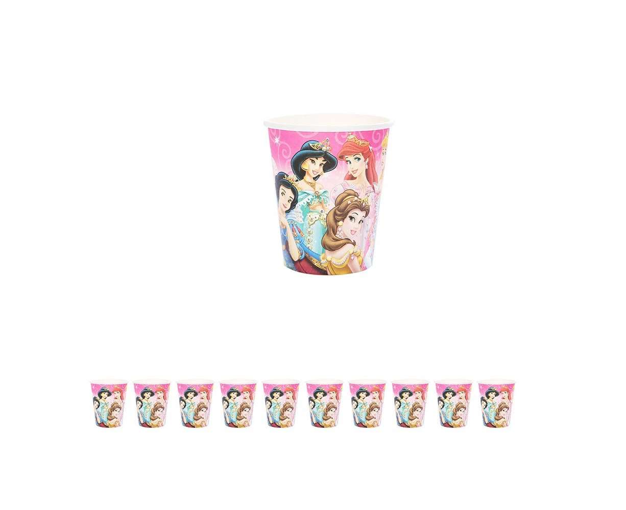 10PC Princess Cups Party Supplies Birthday Decorations