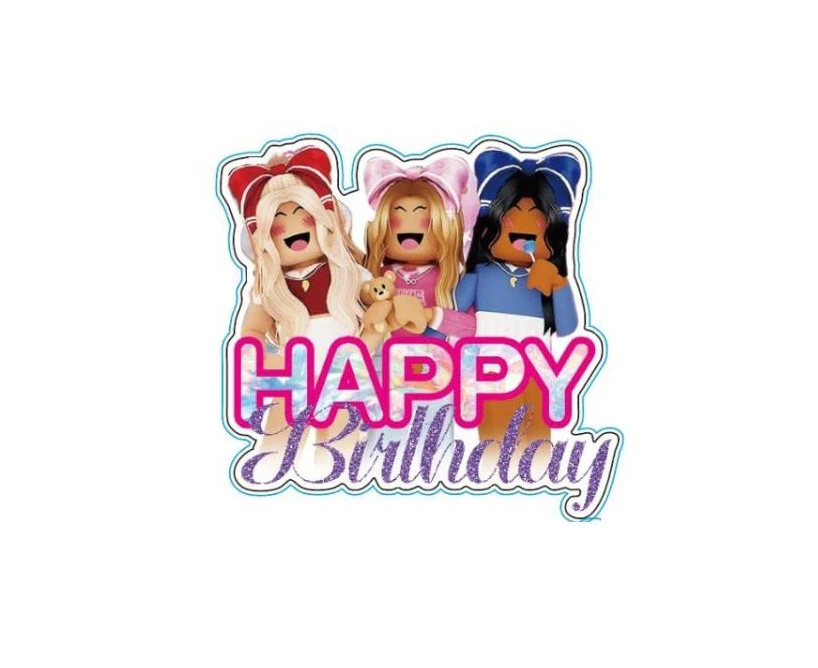 Girls Roblox Birthday Cake Topper Birthday Decorations Party Supplies