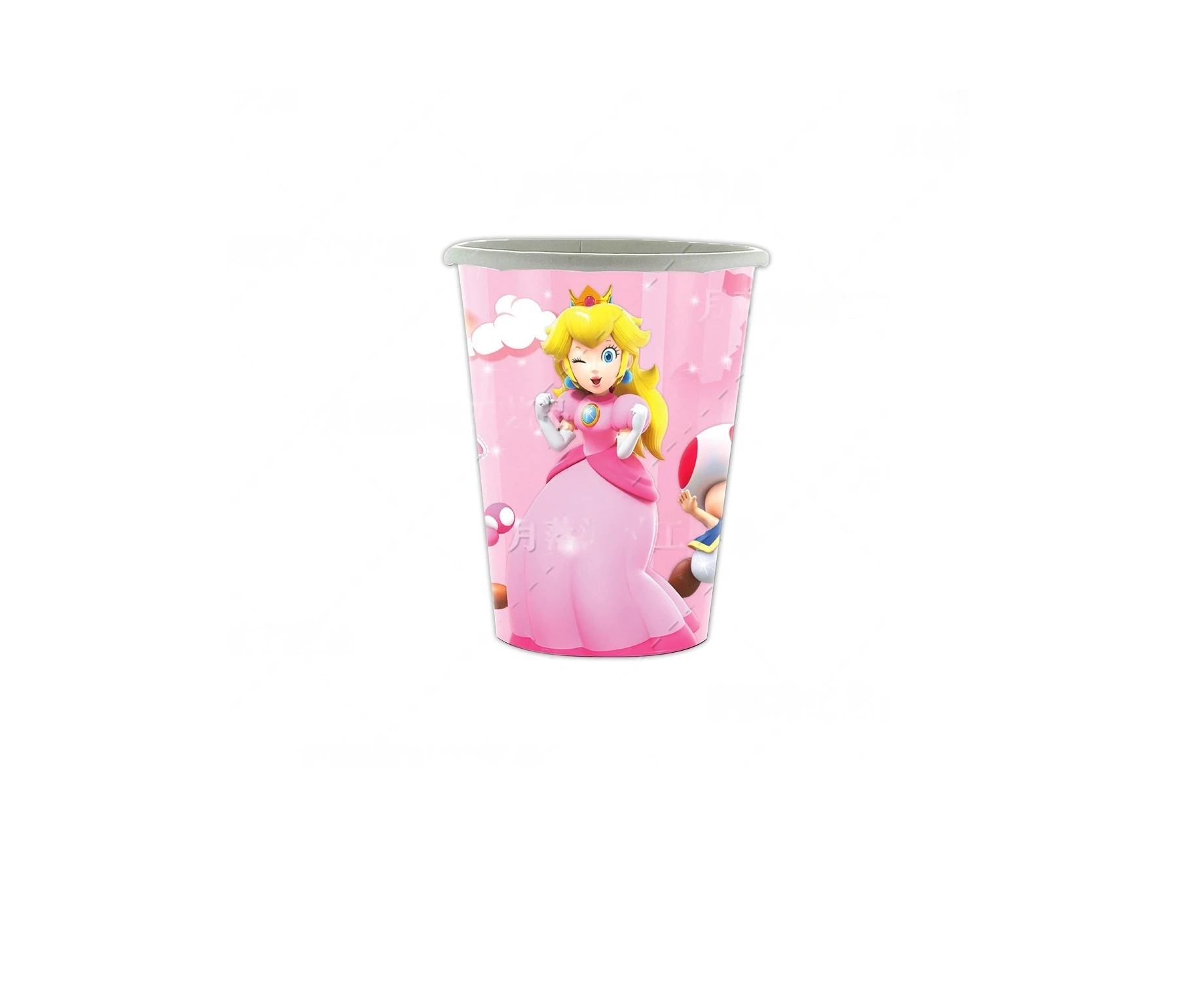 10PC Princess Peach Cups Birthday Decorations Party Supplies