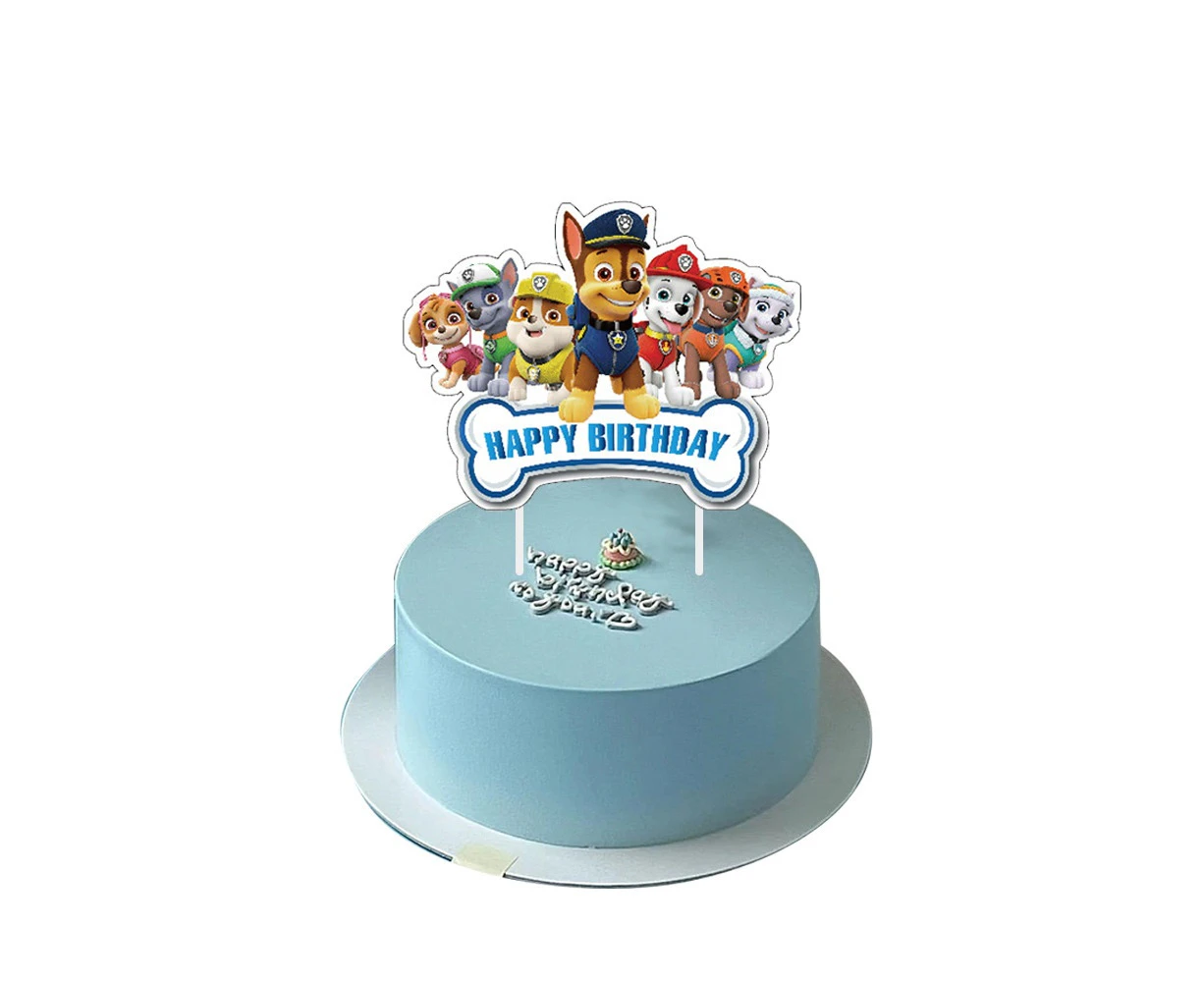 Boys Paw Patrol Birthday Cake Topper Birthday Decorations Party Supplies