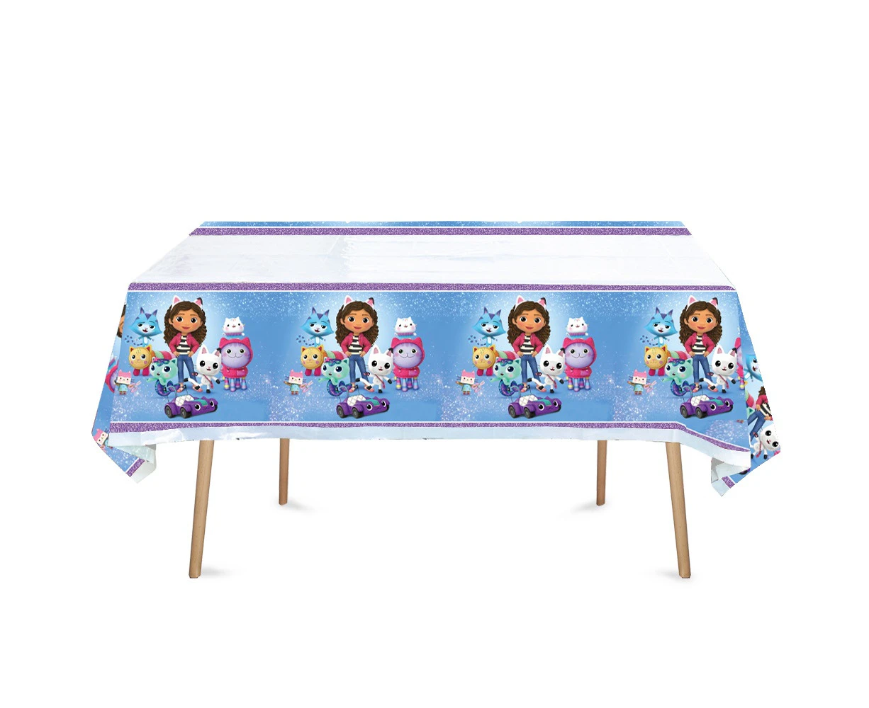 Gabbys Dollhouse Tablecloth Birthday Decorations Party Supplies 108x180cm