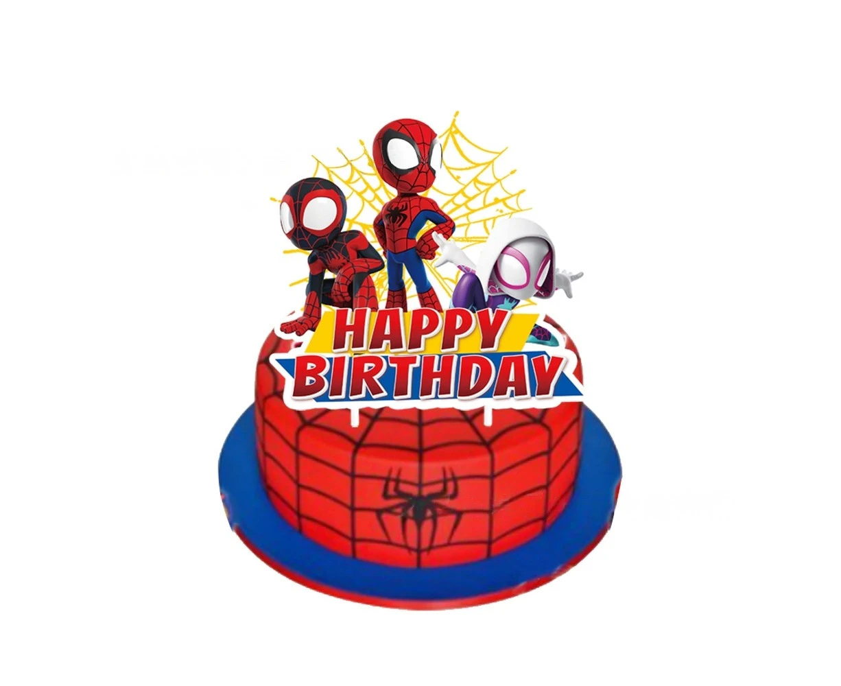 Spidey and Friends Spiderman Birthday Cake Topper Birthday Decorations Party Supplies