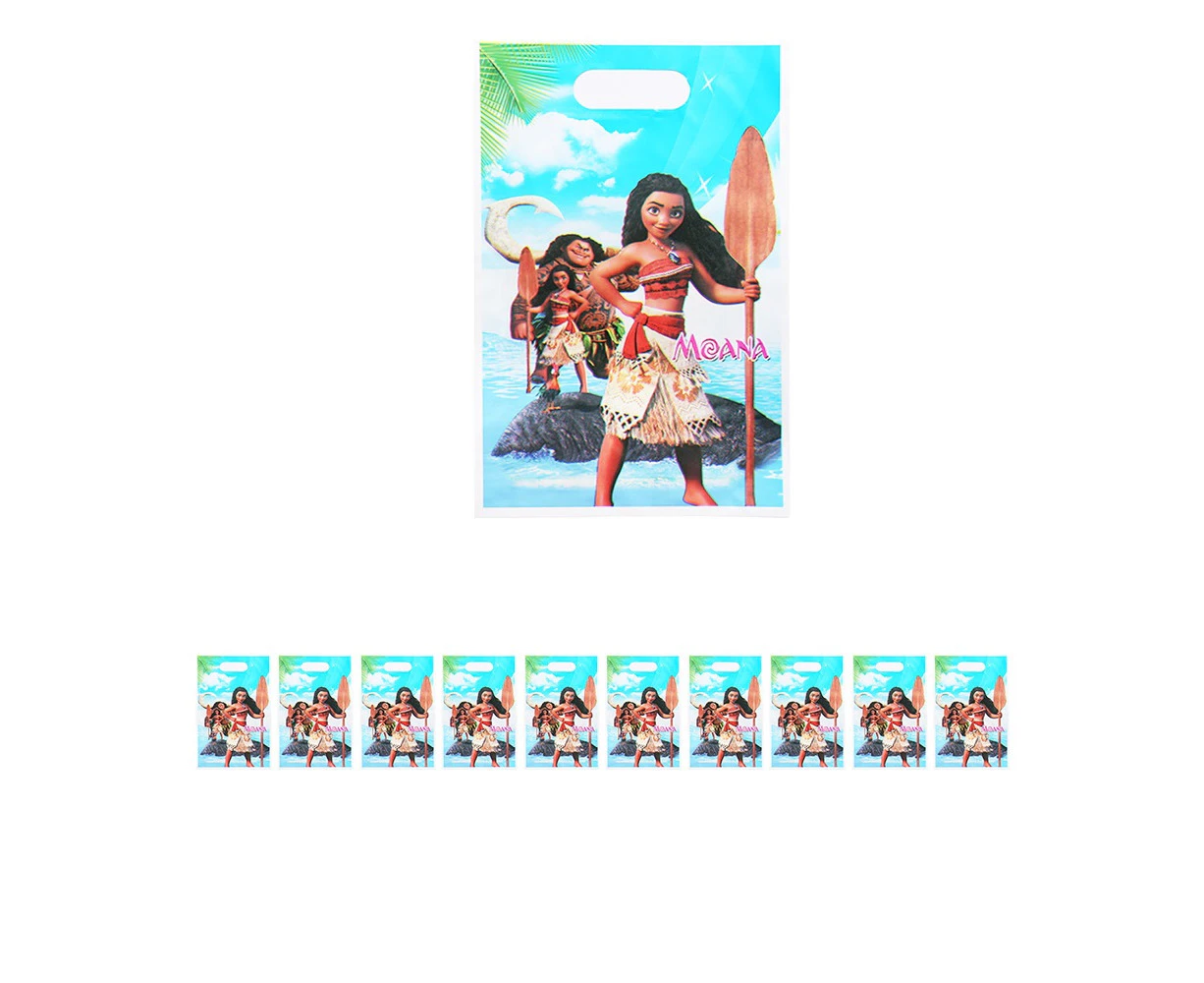 10PC Moana Loot Bags Candy Bag Birthday Party Favours Decoration