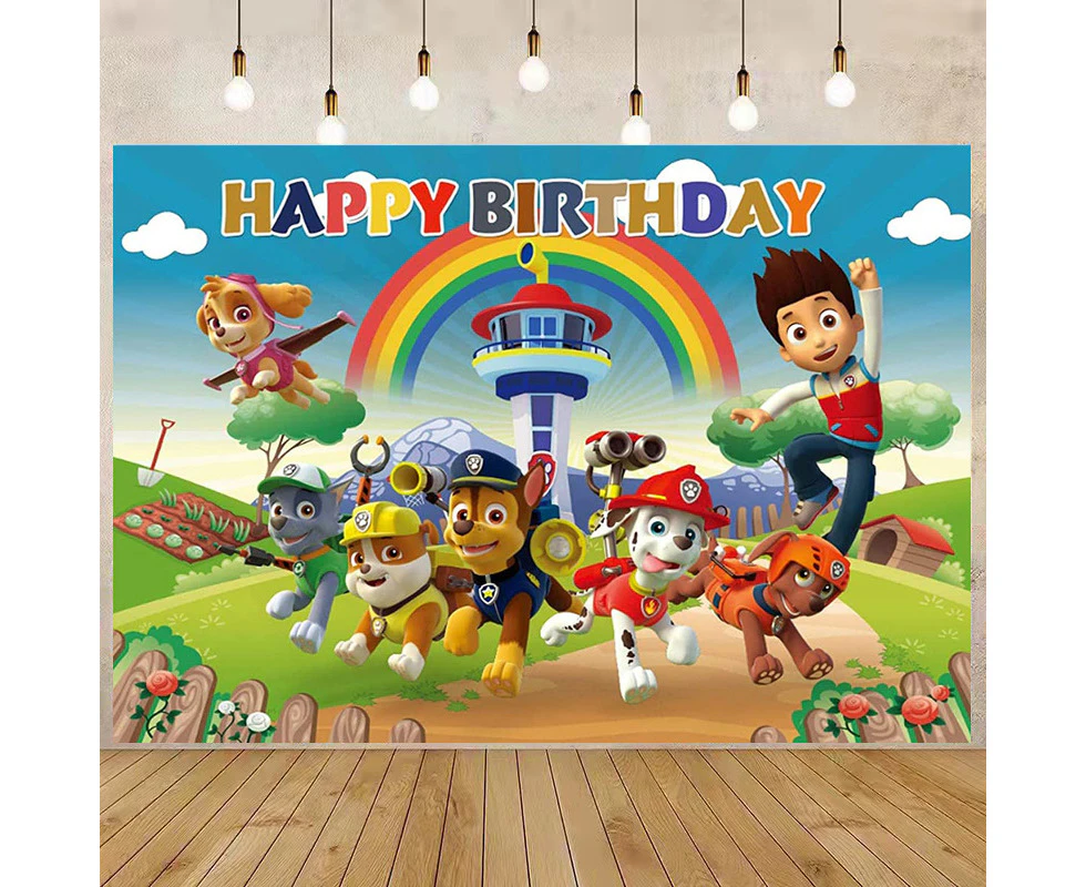 Boys Paw Patrol Backdrop Party Supplies Background Banner Birthday Decorations 150x100cm