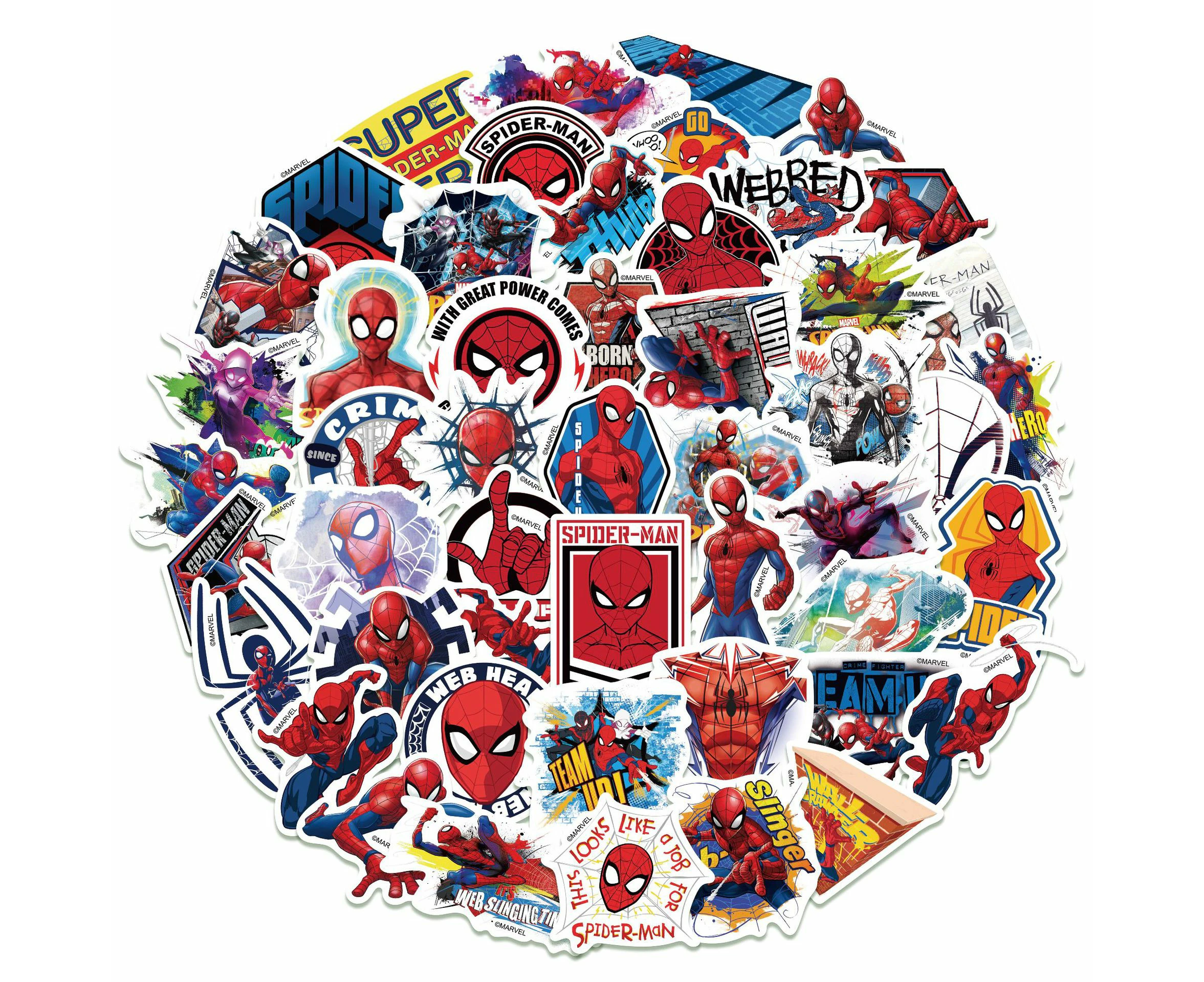 50PC Spiderman Stickers Birthday Party Favors Loot Bag Fillers