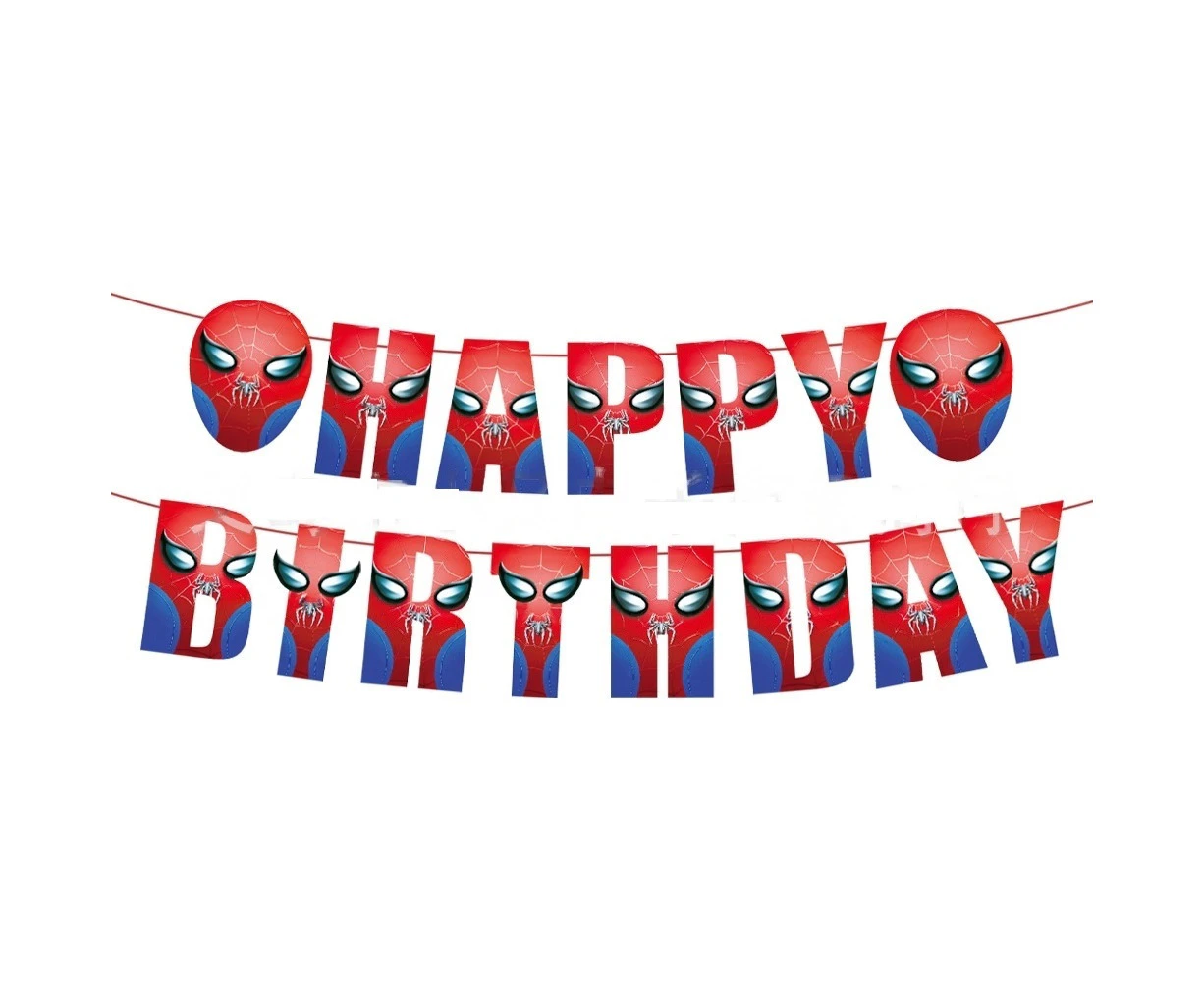 Spiderman Birthday Banner Party Supplies Birthday Decoration