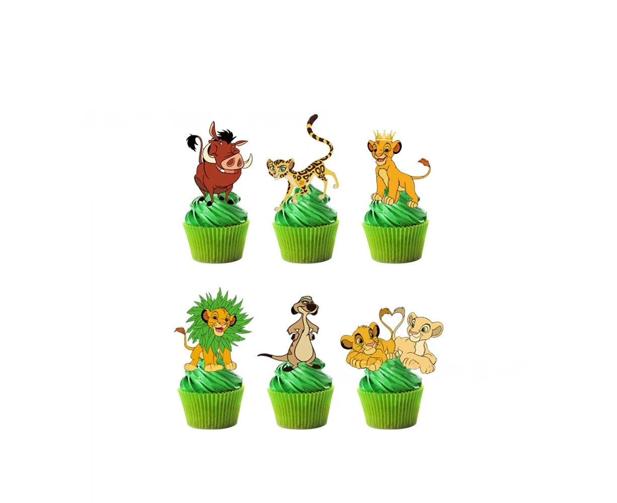 24PC Lion King Cupcake Toppers Birthday Decorations Party Supplies