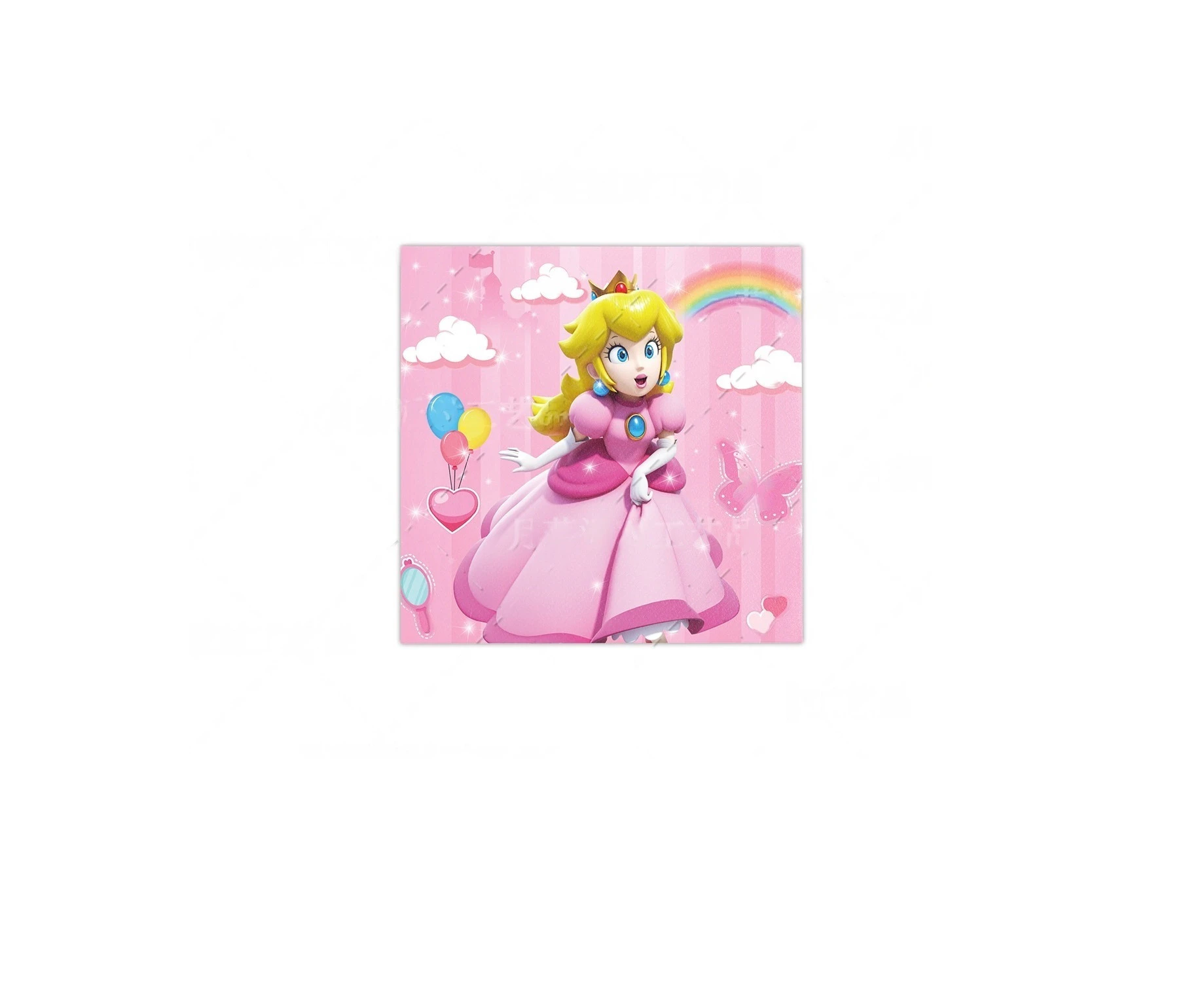 20PC Princess Peach Napkins Birthday Decorations Party Supplies