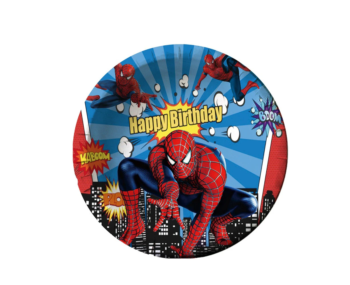 10PC Spiderman Plates 7" Birthday Decorations Party Supplies