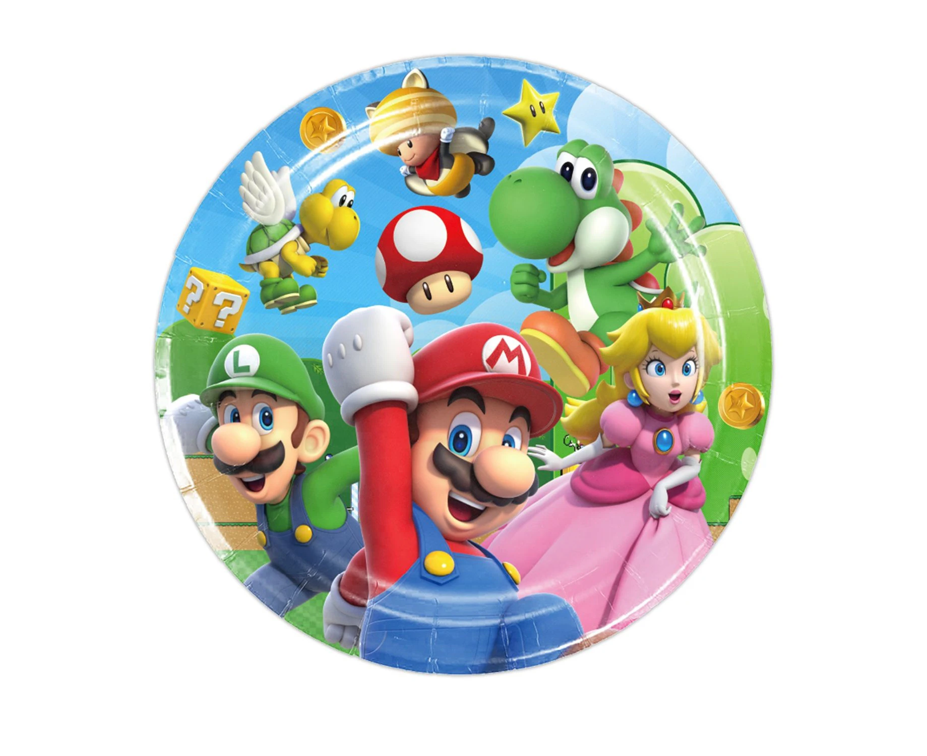 10PC Super Mario Plates 9" Birthday Decorations Party Supplies