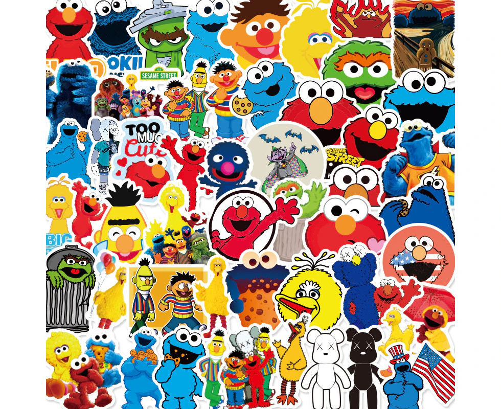 50PC Sesame Street Stickers Birthday Party Favors Loot Bag Fillers