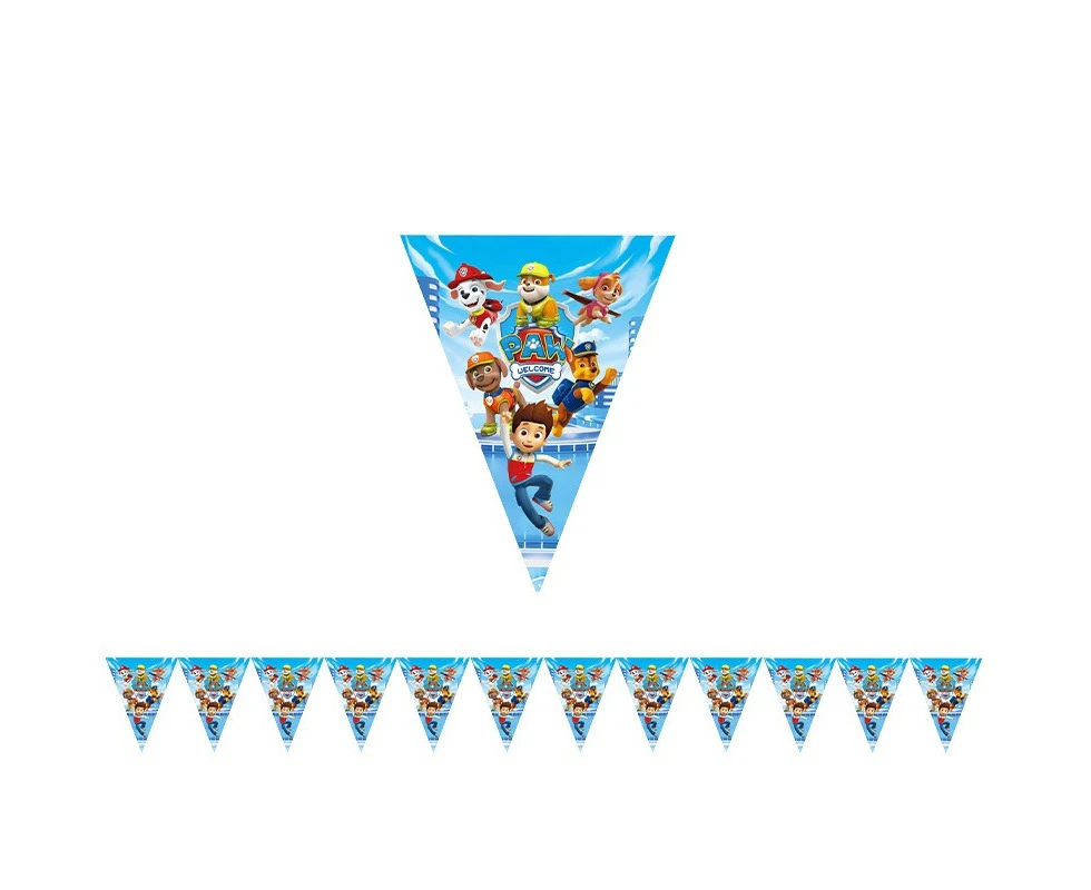 Boys Paw Patrol Bunting Banner Party Supplies Birthday Decoration