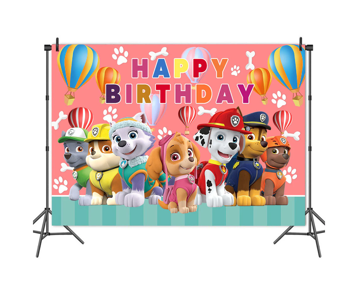 Girls Paw Patrol Backdrop Party Supplies Background Banner Birthday Decorations 150x100cm