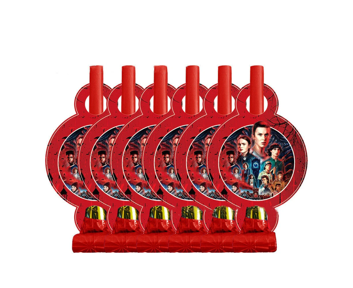 6PC Stranger Things Blowout Whistles Birthday Decorations Party Supplies