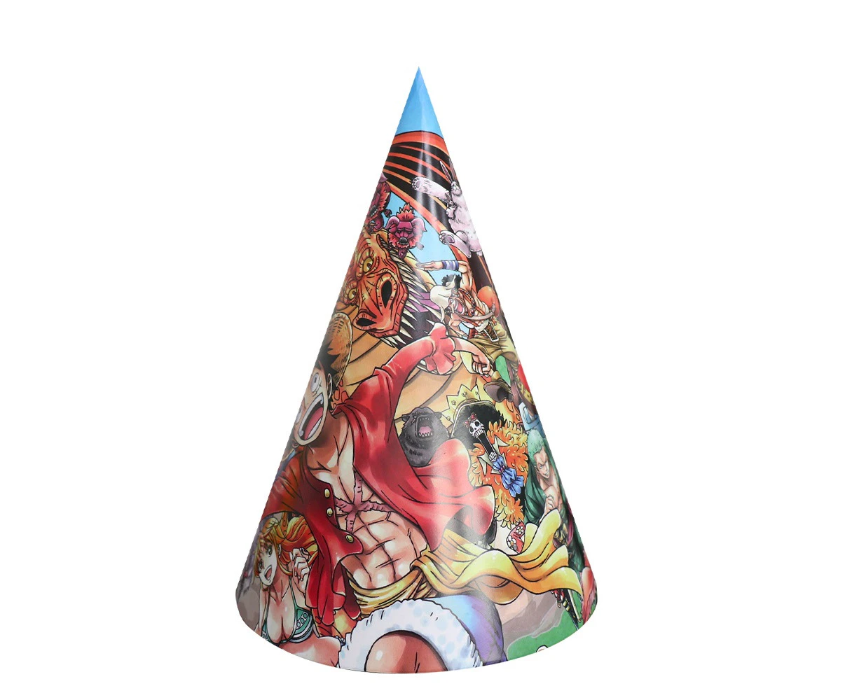 6PC One Piece Party Hat Birthday Decorations Party Supplies