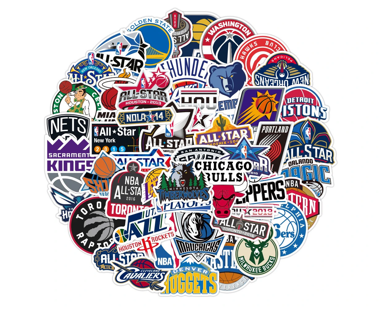 50PC Basketball NBA Logo Stickers Birthday Party Favors Loot Bag Fillers