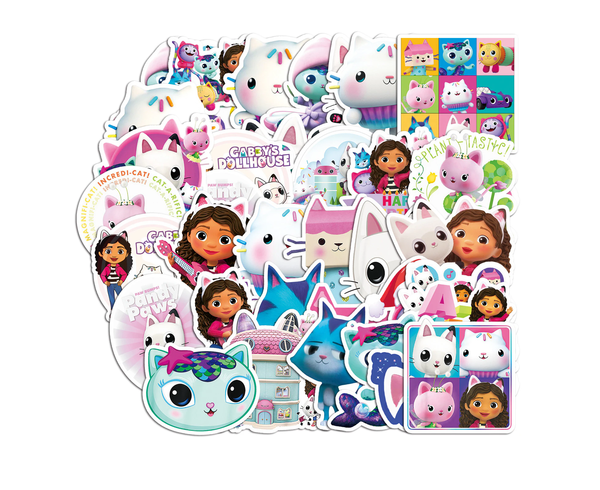 50PC Gabbys Dollhouse Stickers Birthday Party Favors Loot Bag Fillers