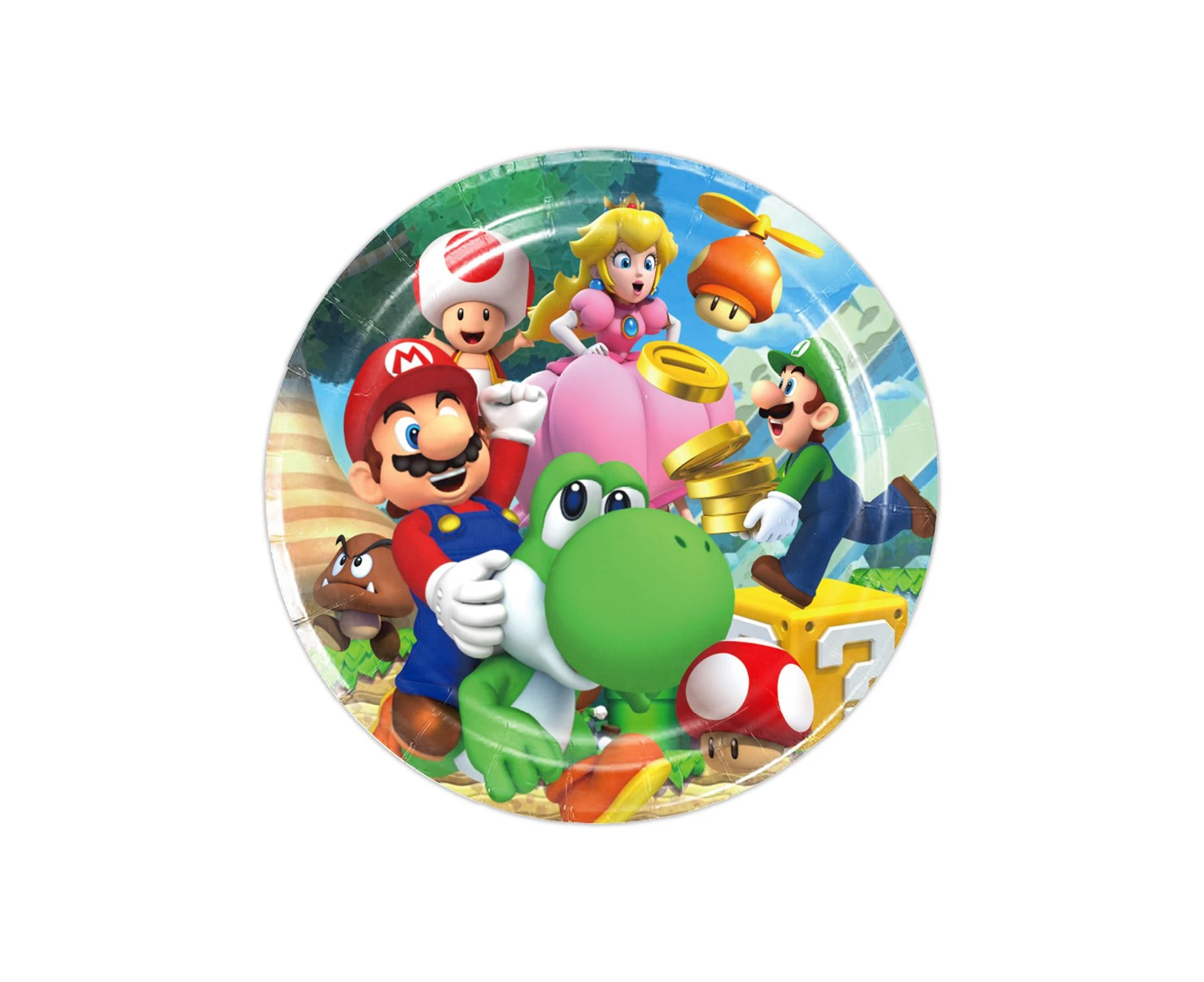 10PC Super Mario Plates 7" Birthday Decorations Party Supplies