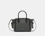 Nine West Kyler Small Satchel Bag - Jet Black Logo