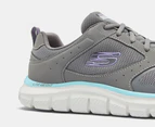 Skechers Women's Track Grand Scene Running Shoes - Charcoal/Aqua