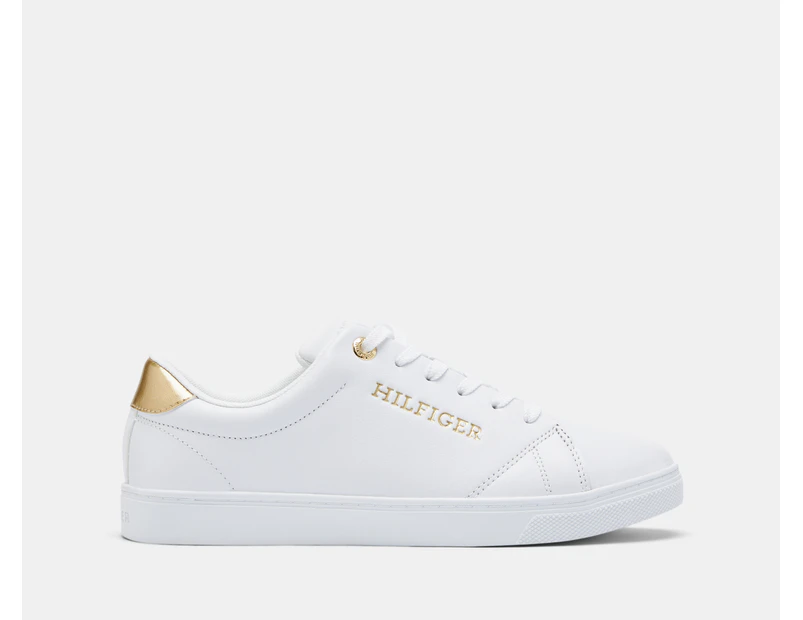 Tommy Hilfiger Women's Cupsole Sneakers - White/Gold