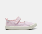 Walnut Melbourne Girls' Mary Jane Canvas Shoes - Dot Blush