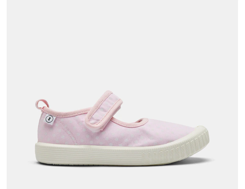 Walnut Melbourne Girls' Mary Jane Canvas Shoes - Dot Blush