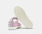 Walnut Melbourne Girls' Mary Jane Canvas Shoes - Check Lilac