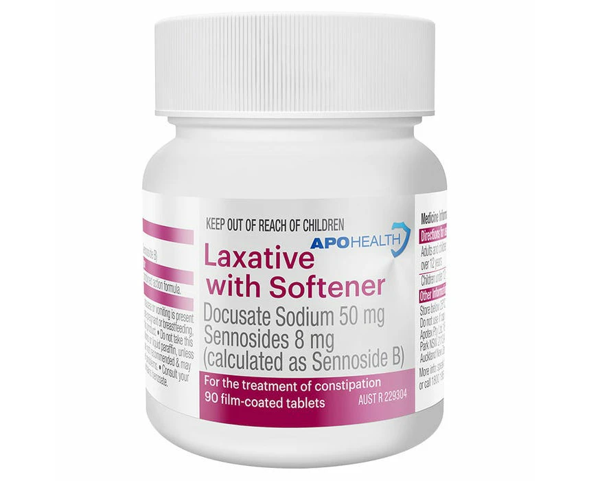 Apohealth Laxative With Softener 50mg 90 Tablets